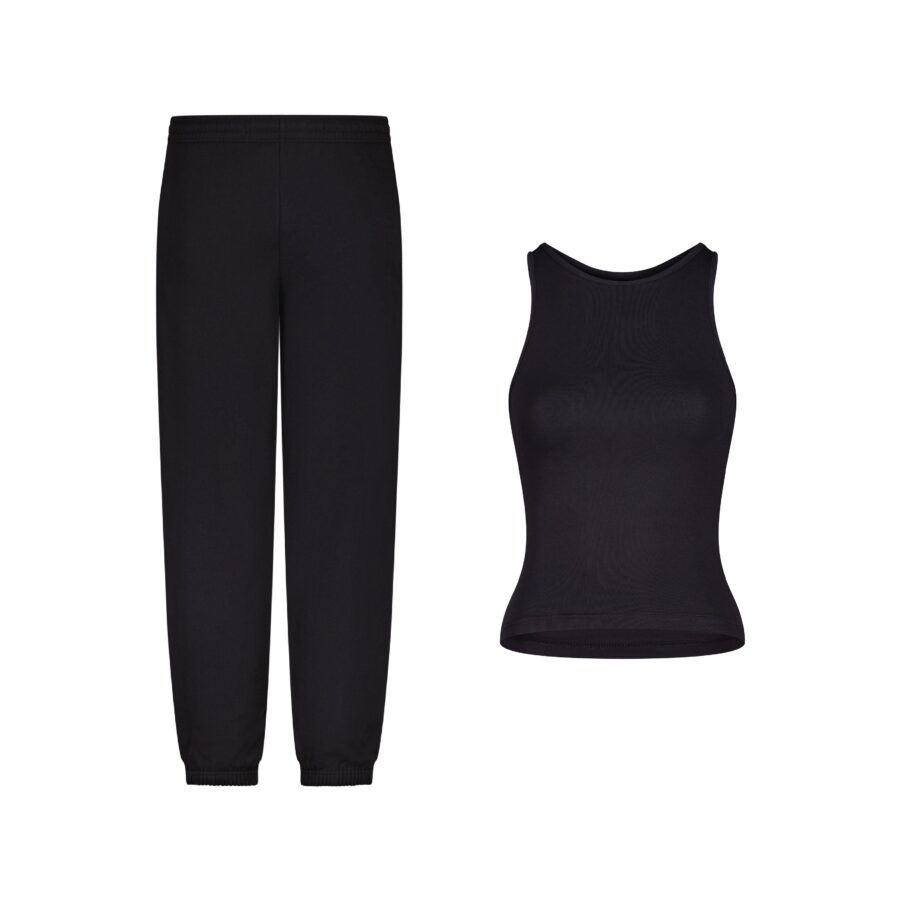 Jovito Women’s Black Jogger & Tank Set – Premium Loungewear