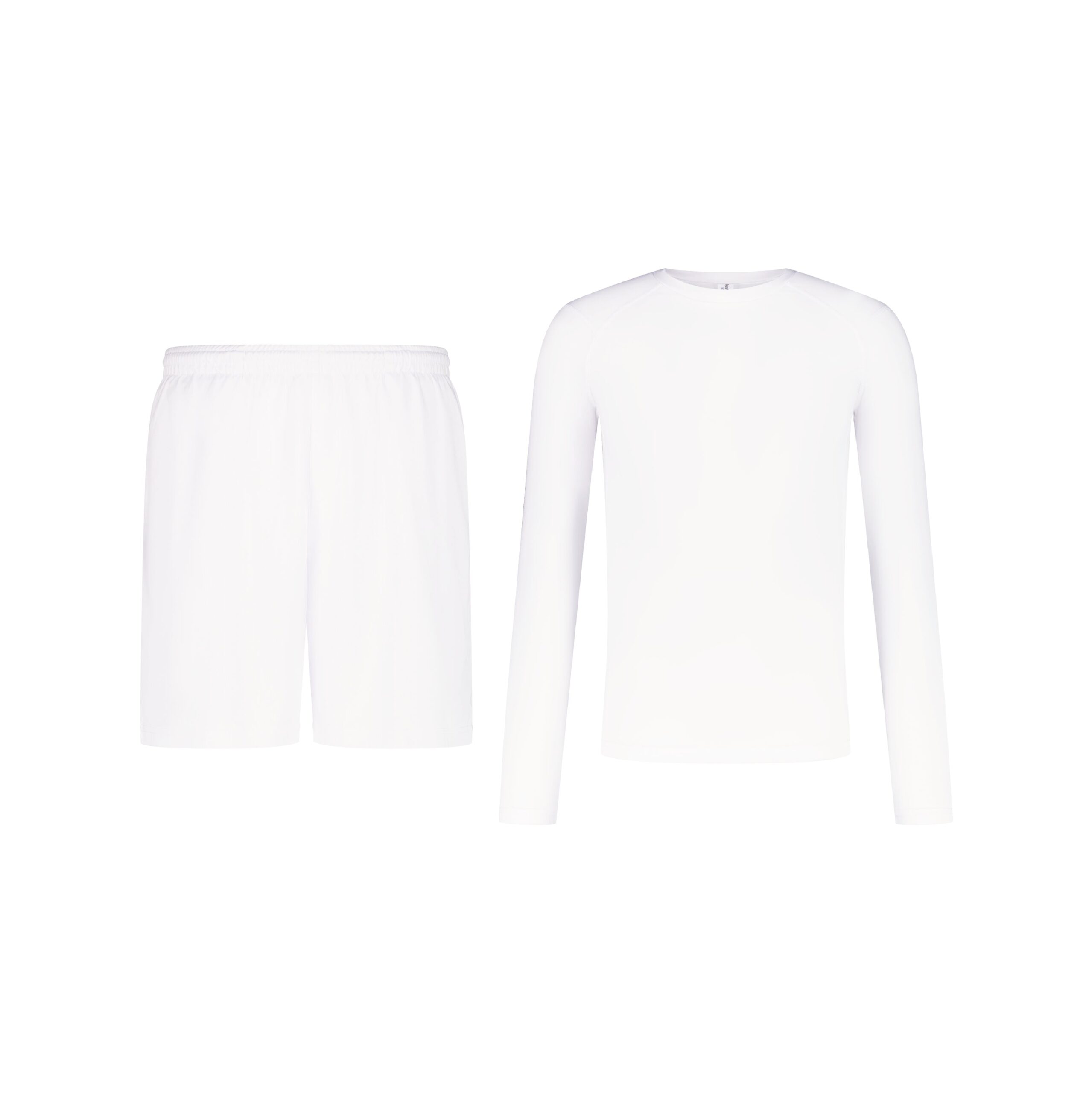 Jovito Men’s White Sports Set – Shorts & Compression Top