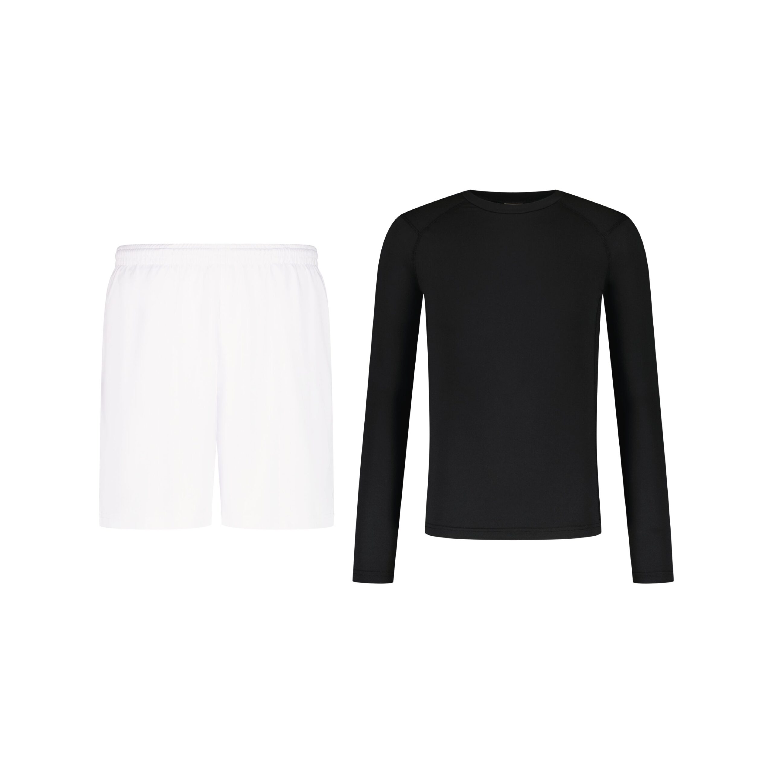 Jovito Men’s 2-Piece Activewear Set – White Shorts & Compression Top