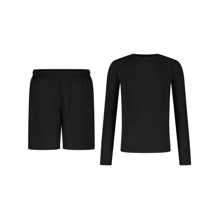 Jovito Men’s Black Sportswear Set – Shorts & Compression Top